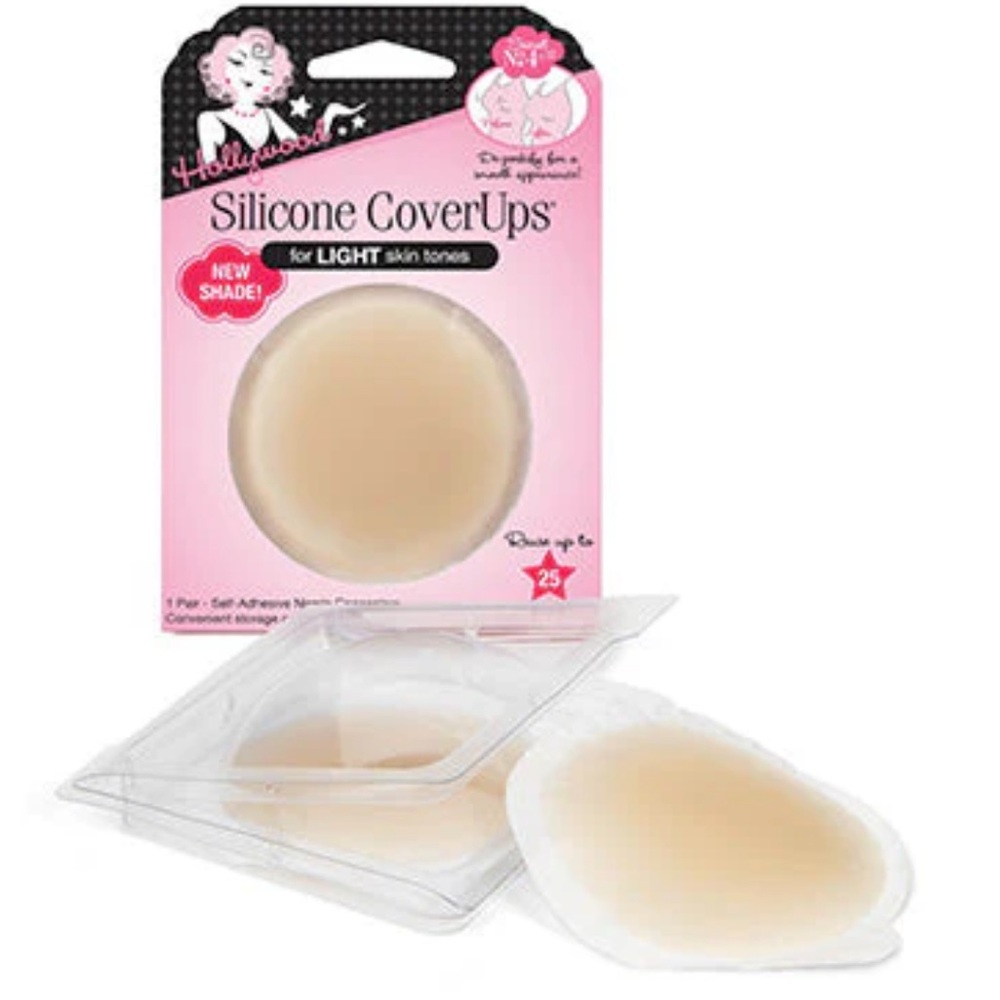 Hollywood Fashion Secrets Silicone CoverUps (Light Skin Tone) – 2 Pack – New